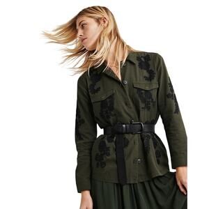 SL B2 LUCKY BRAND Women’s Embroidered Utility Jacket size large
